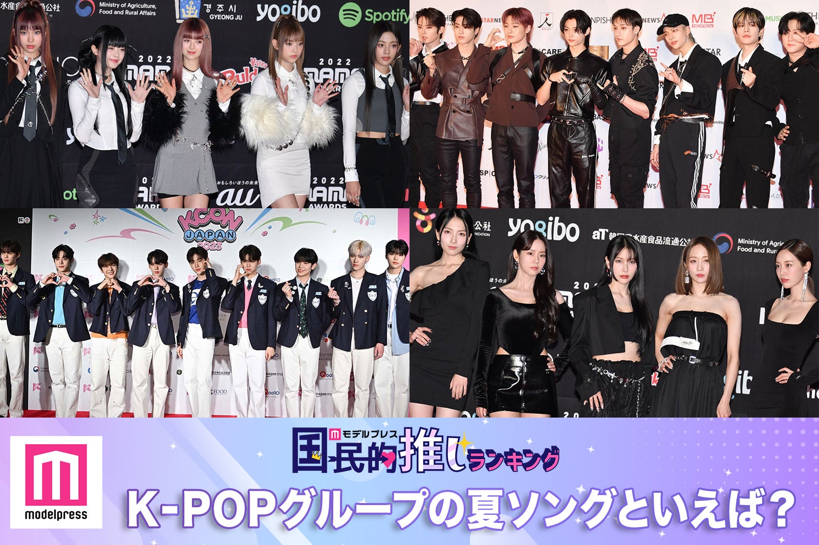 ＜終了＞K-POPグループの夏ソングといえば？＜2024年版＞【モデルプレス国民的推しランキング】