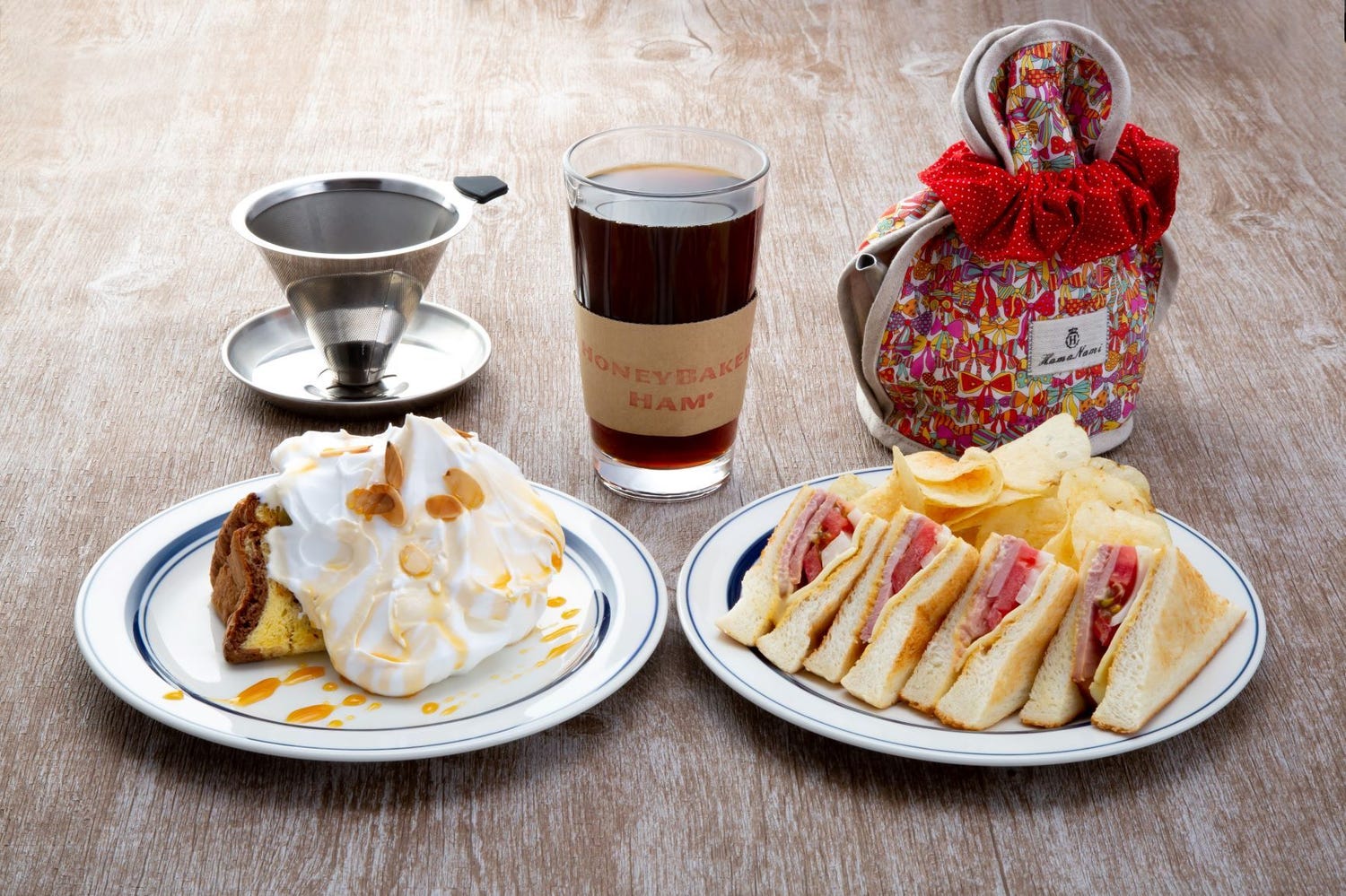 関西初「ハニーベイクド・ハム」広島に、贅沢ハムサンドやマシュマロホイップケーキなど提供