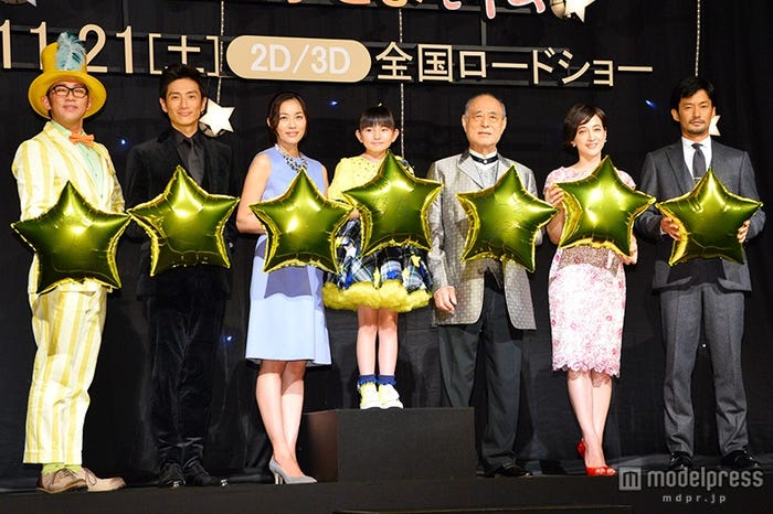 (左から)ビビる大木、伊勢谷友介、瀬戸朝香、鈴木梨央、津川雅彦、滝川クリステル、竹野内豊