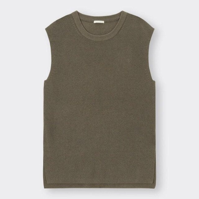 GU　着こなしパターン　6種　たむ　イラスト　フレンチスリーブセーター