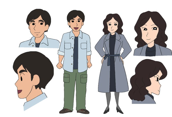 相馬日和、相馬凛子(C)臼井儀人/双葉社・シンエイ・テレビ朝日・ADK