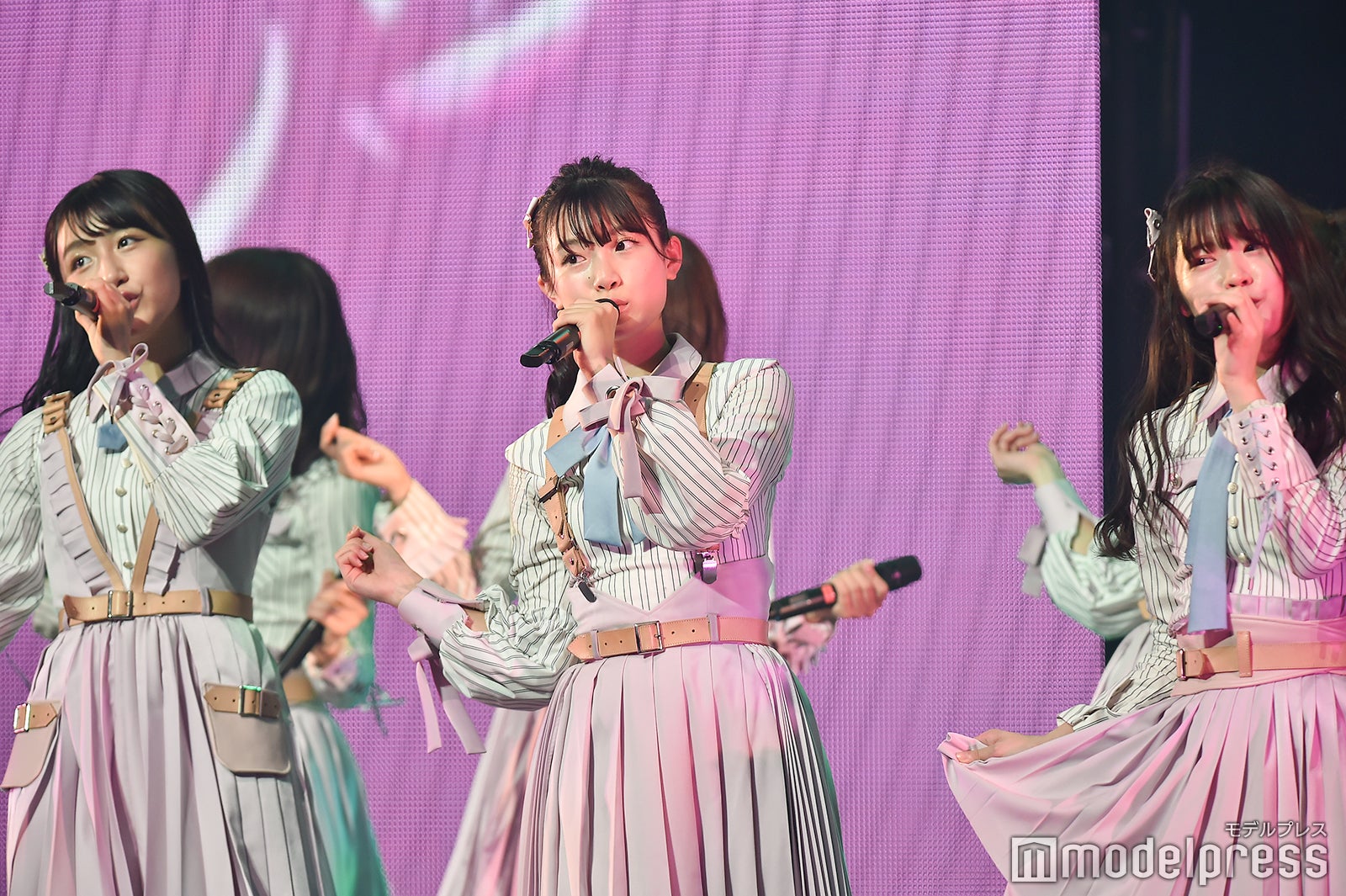 小見山沙空、小越春花、安藤千伽奈「NGT48 選抜メンバーコンサート ～TDC 選抜、合宿にて決定。初めての経験～」 （C）モデルプレス