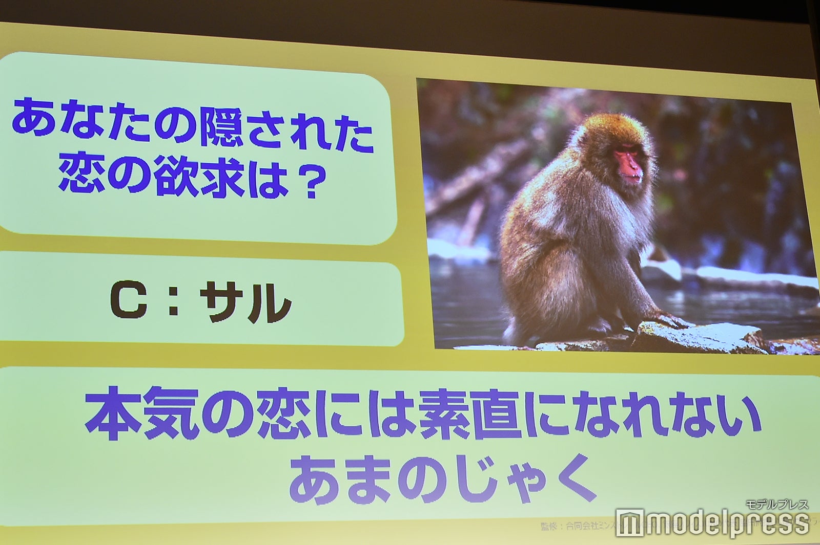 心理テスト結果 （C）モデルプレス