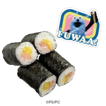 パペットスンスンコラボ限定ピック付き まぐたく巻税込250円～（C）PUPPET SUNSUN/PS committee