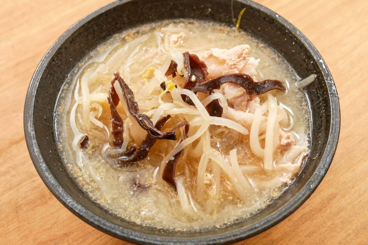 味噌ラーメンの麺なし