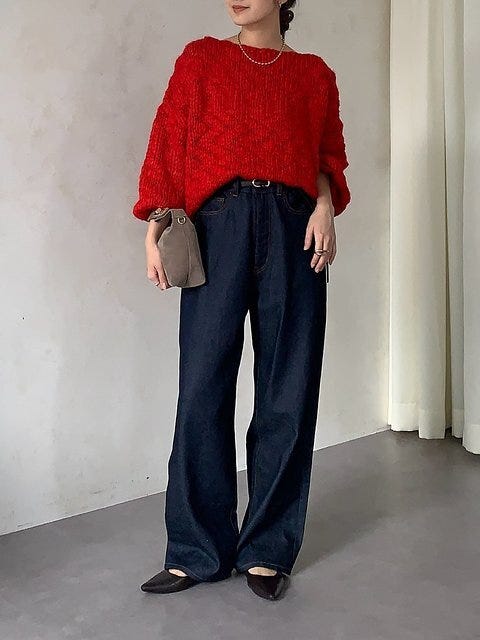 ワイドデニムコーデ3