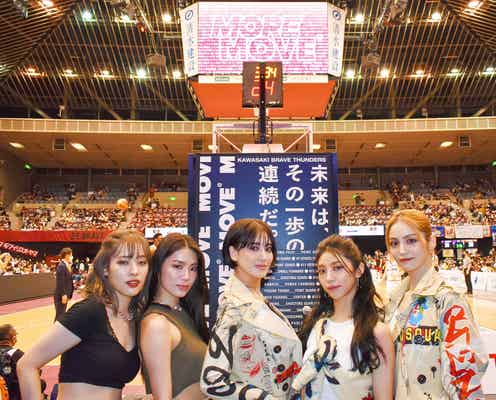 Happiness、5人体制初の有観客で2年ぶりパフォーマンス披露「Bリーグ」ハーフタイムショーに出演