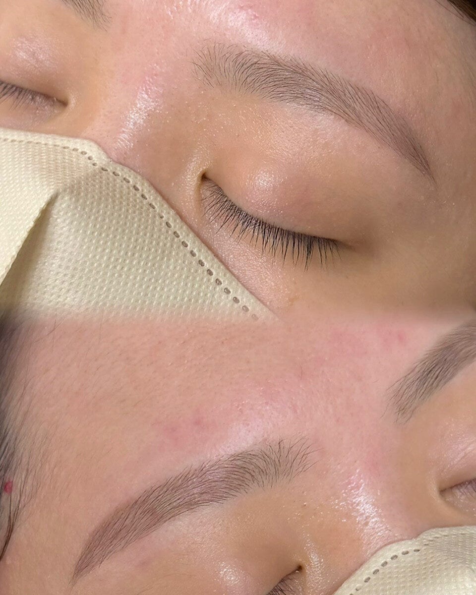 ベース顔さん向けストレートアーチ眉ビフォーアフター