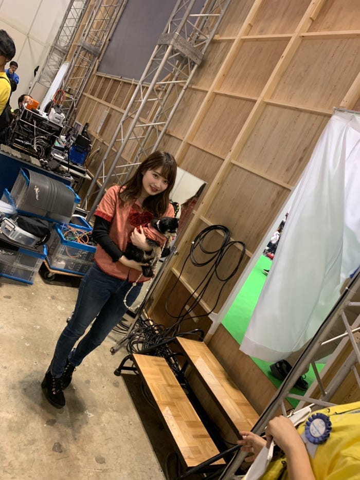 amiと愛犬・ショコラ(提供写真)