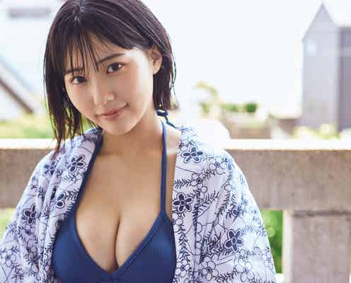 HKT48田中美久、美バスト強調の水着姿披露 メンバーとの温泉旅行エピソードも