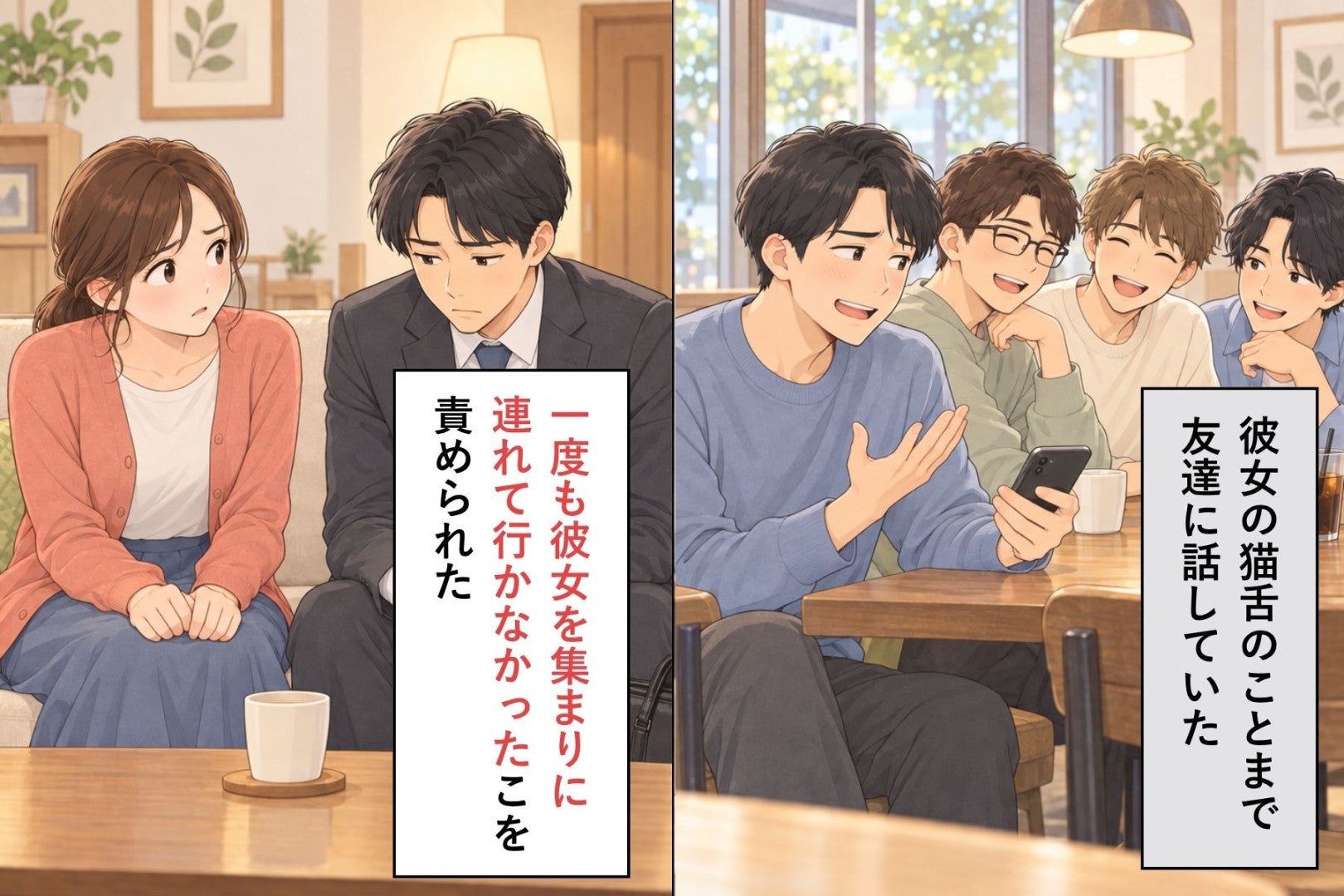 彼女の猫舌のことまで友達に話していた俺が、一度も彼女を集まりに連れて行かなかった理由