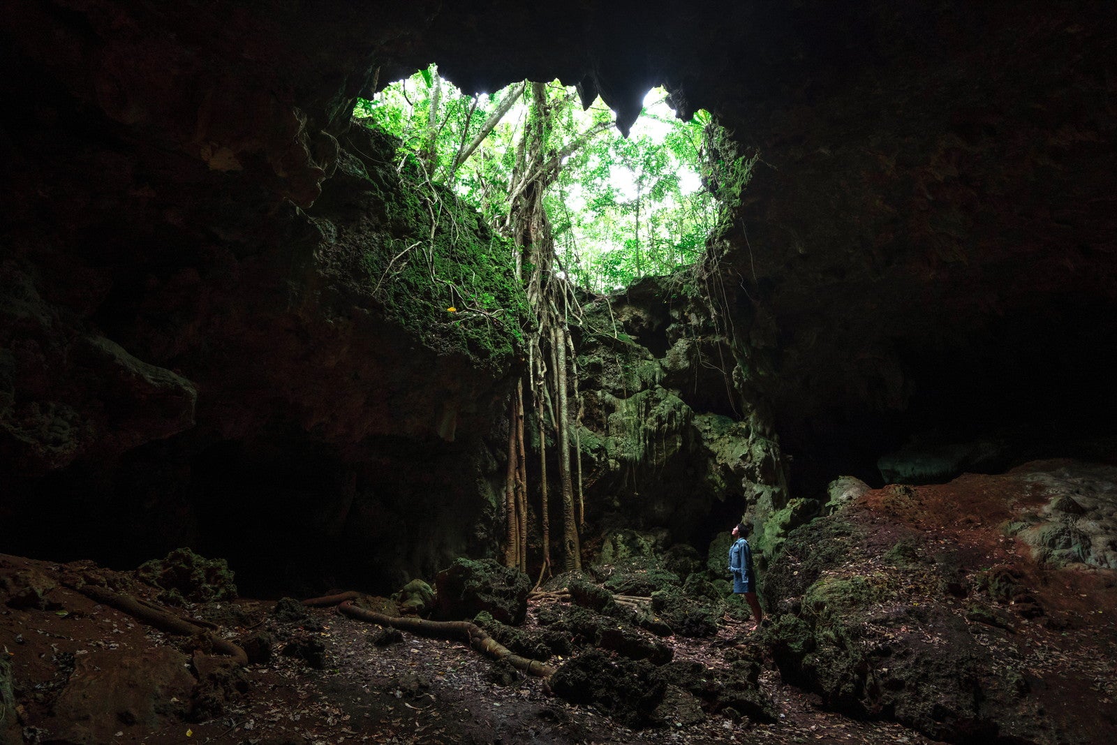 明かりが差し込む神秘的なウエムワニ洞窟（C）Meng Xi NCT