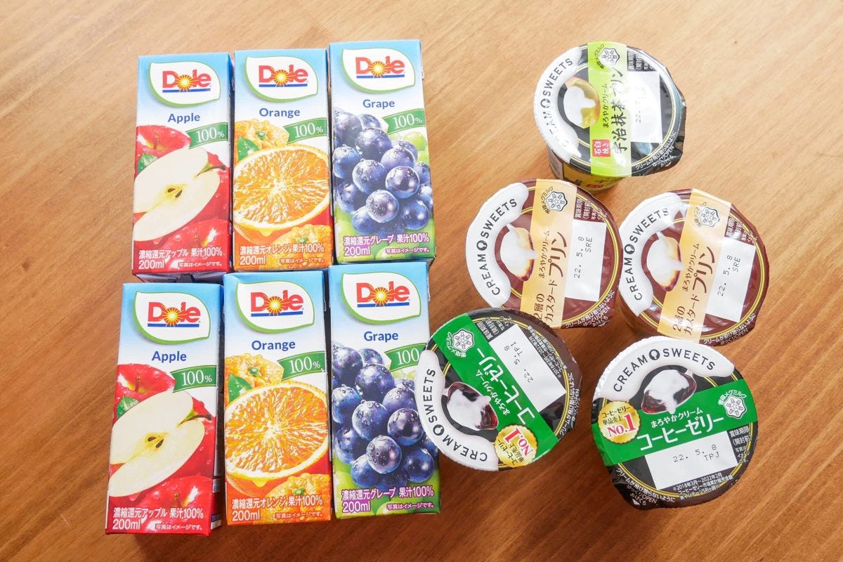 雪印デザート飲料袋詰め