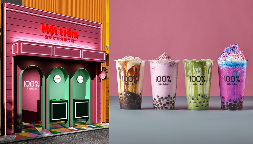 生タピオカドリンク専門店「モッチャム」大阪梅田に新店舗、鮮烈カラーの“美スムージー”登場