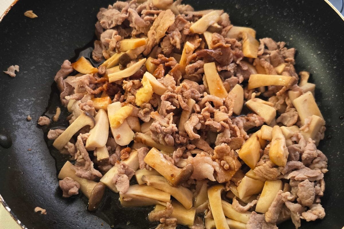 甘辛豚の混ぜご飯