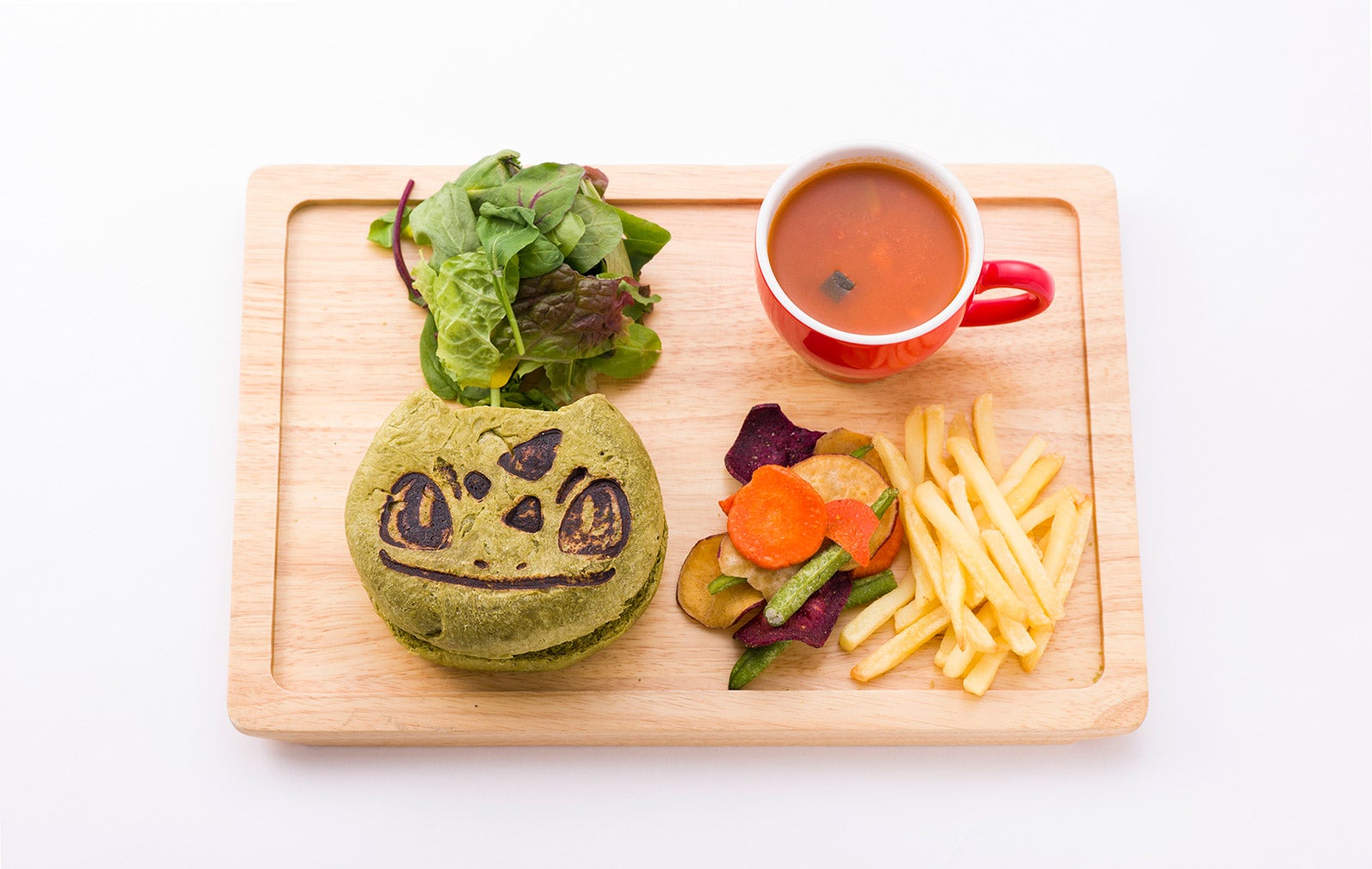 フシギダネのベジタブルバーガー１,490円（税込）／画像提供：株式会社エスエルディー