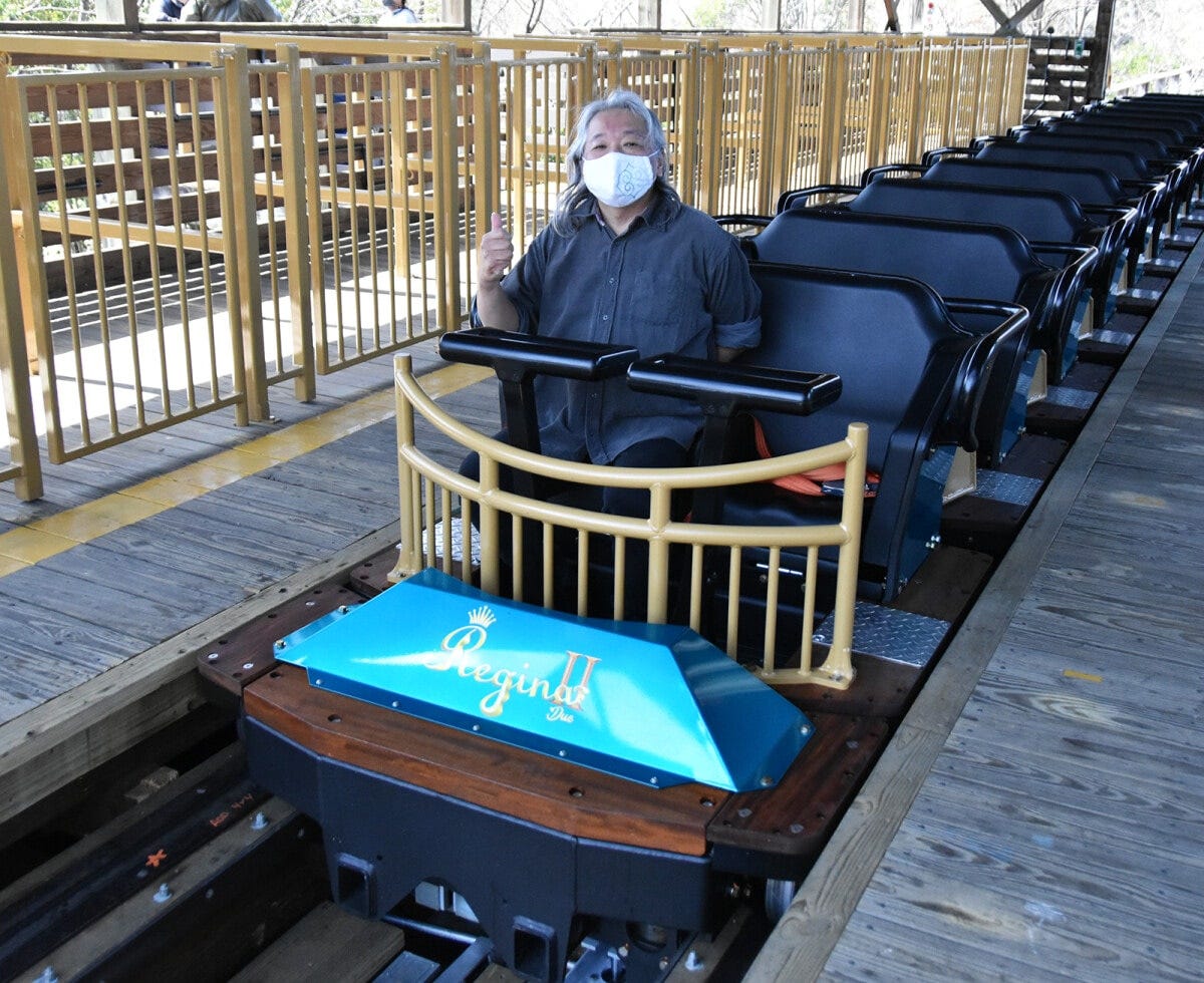 この回は先頭で乗車体験。実は別の回に最後方で体験しましたが、臨場感を求めるなら先頭、よりスリルを求めるなら最後方がおすすめです