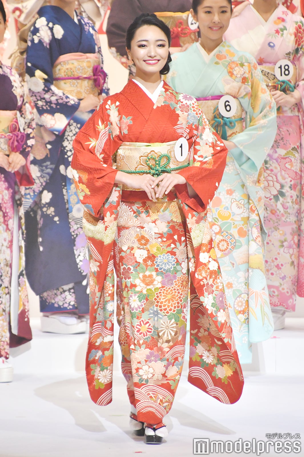 着物審査の様子／「2020ミス・インターナショナル日本代表選出大会」（C）モデルプレス