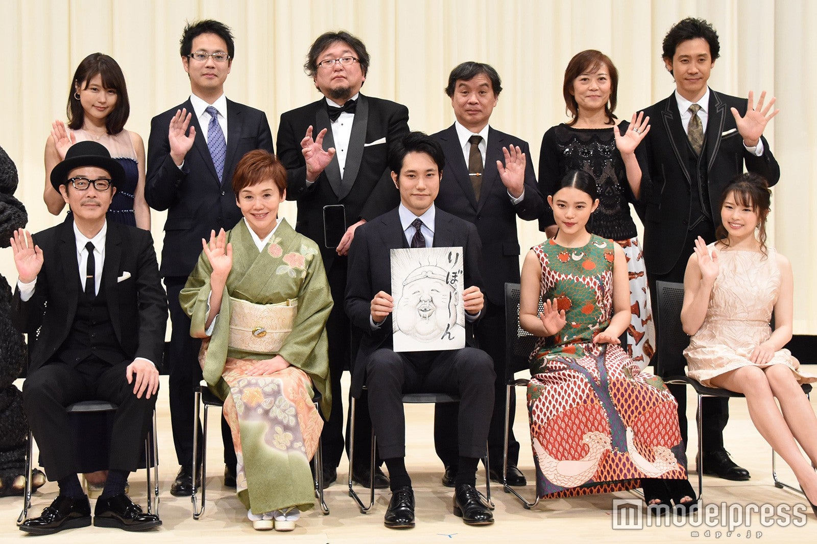 （前列左から）リリー・フランキー、大竹しのぶ、松山ケンイチ、杉咲花、岡村いずみ（後列左から）有村架純、古澤佳寛、樋口真嗣、片渕須直、井原多美、大泉洋（C）モデルプレス
