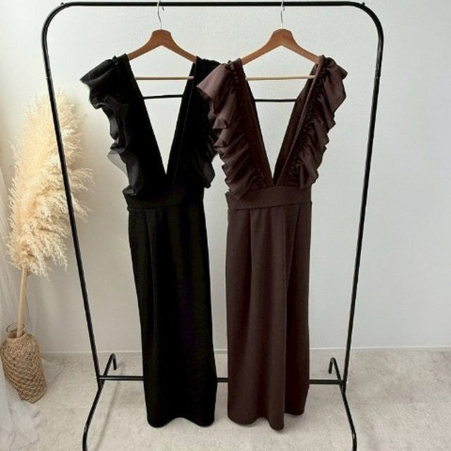 しまむら misato 肩チュールフリルジャンパースカート しまむらmisato肩チュールフリルジャンパースカート