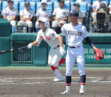 社は惜敗 4年ぶり夏甲子園初戦突破ならず 好投手・岩井は2失点完投も涙 七回に1点を返す粘りも追い上げ及ばず