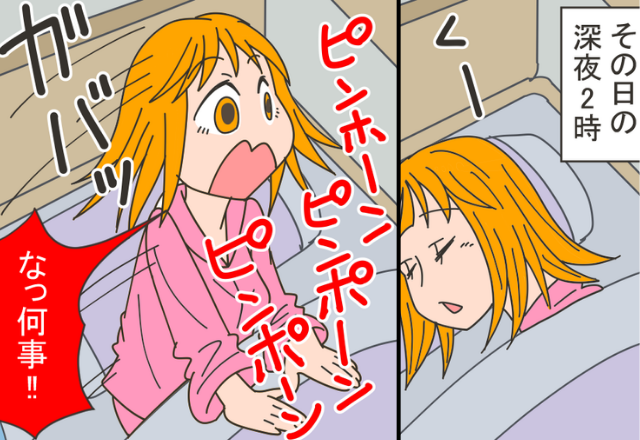 深夜2時…”不気味な連打”に飛び起きモニターを確認⇒【異様な表情】の夫が立ち尽くしていた衝撃体験