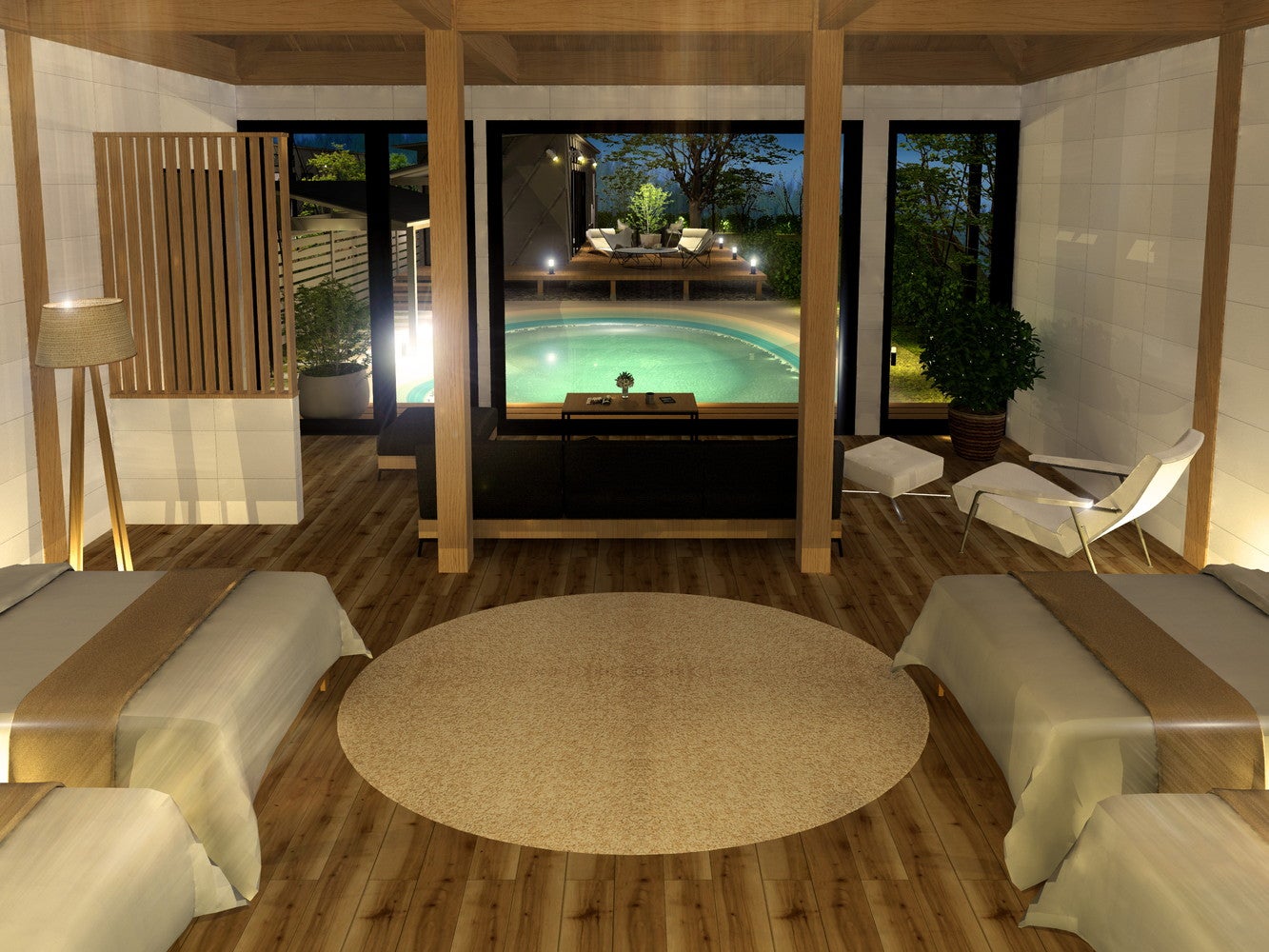 天然温泉＆プライベートスパ ドッグヴィラ千葉南房総／画像提供：ブッキングリゾート