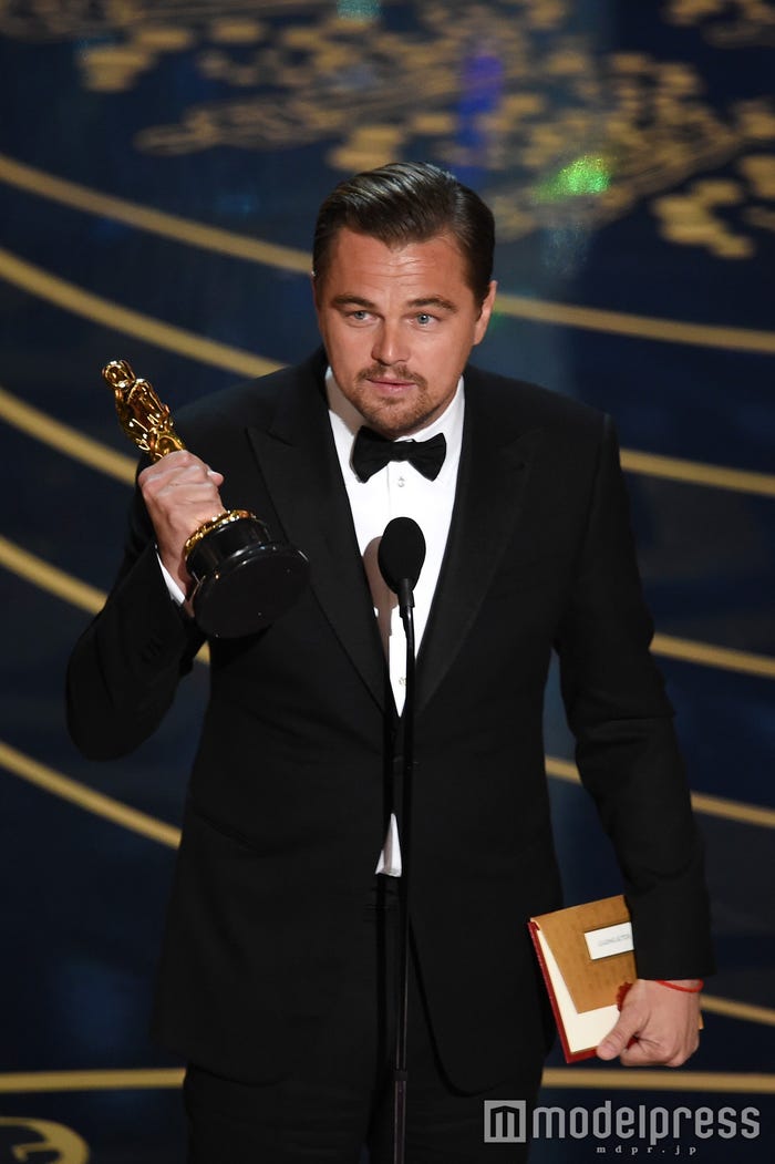 初の主演男優賞を受賞したレオナルド・ディカプリオ/photo:Getty Images