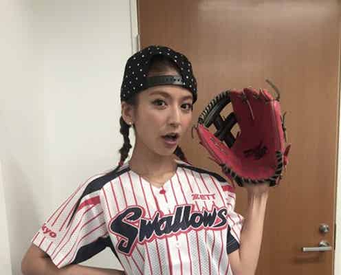 大石参月、ショーパン姿で始球式に初挑戦「まさか…」