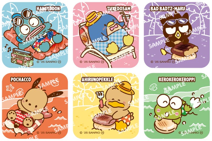 コラボ限定ステッカー(後半:全6種)イメージ(C)2025 SANRIO CO.,LTD.APPROVAL NO.L660170