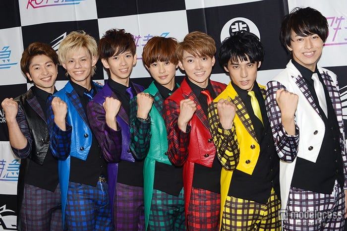 超特急(左から)コーイチ、カイ、リョウガ、タクヤ、ユーキ、ユースケ、タカシ