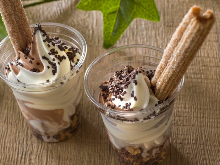 クリッターサンデー(ミッキーチュロス&ミックスソフトクリーム)800円(C)Disney