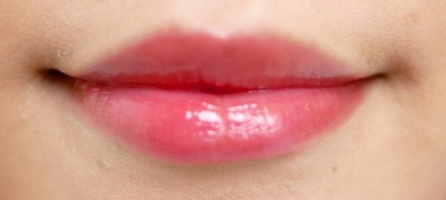 イエローグロス・使用後（赤リップ）