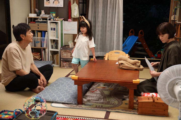 上野樹里・加藤柚凪・時任三郎/「監察医 朝顔」第10話より(C)フジテレビ