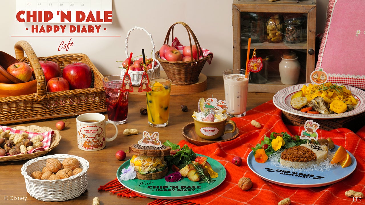 「チップとデール」期間限定カフェが新宿で開催 切り株サンドやパンプキンパスタなど
