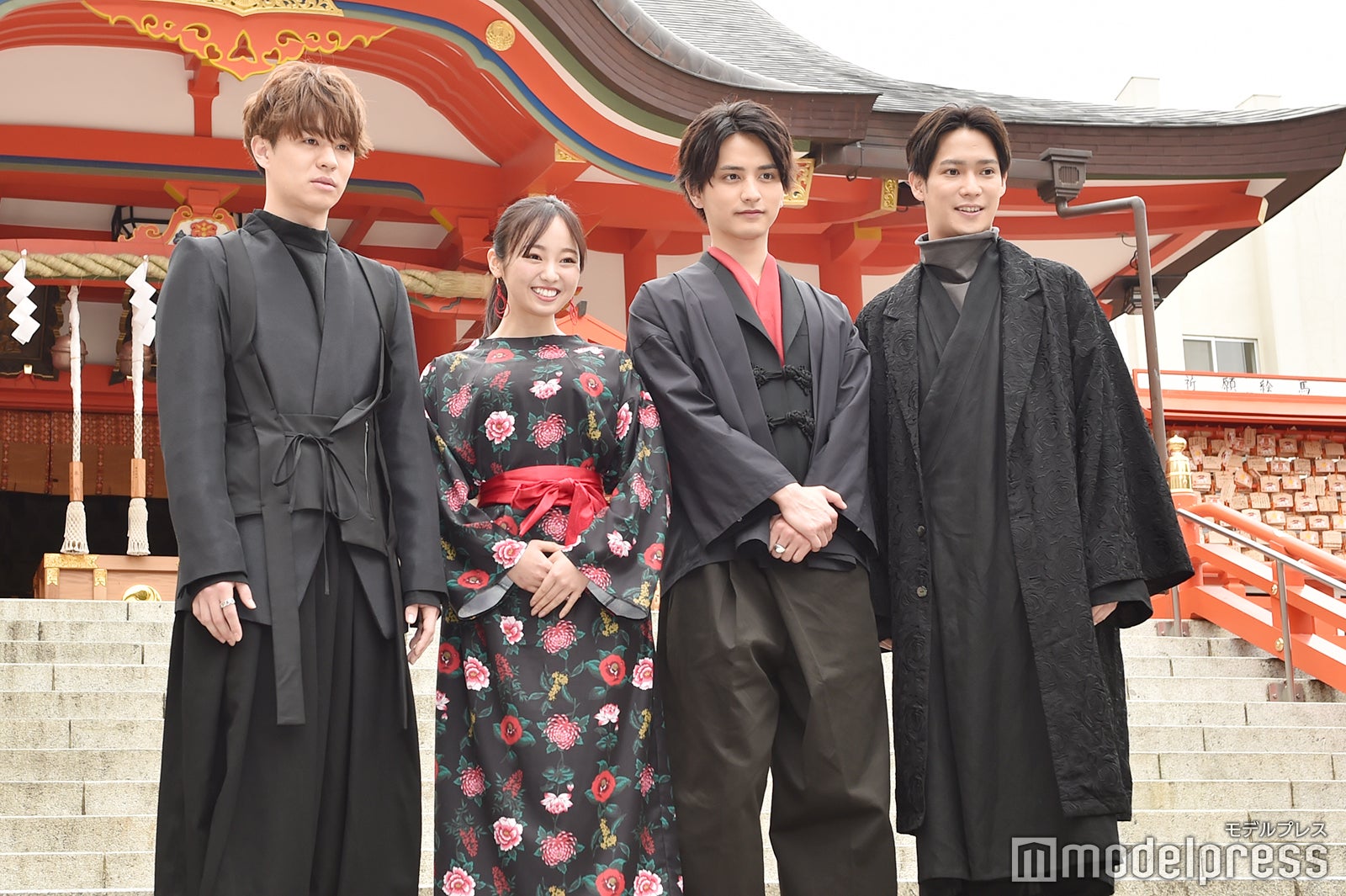 （左から）高橋龍輝、今泉佑唯、瀬戸利樹、味方良介 （C）モデルプレス