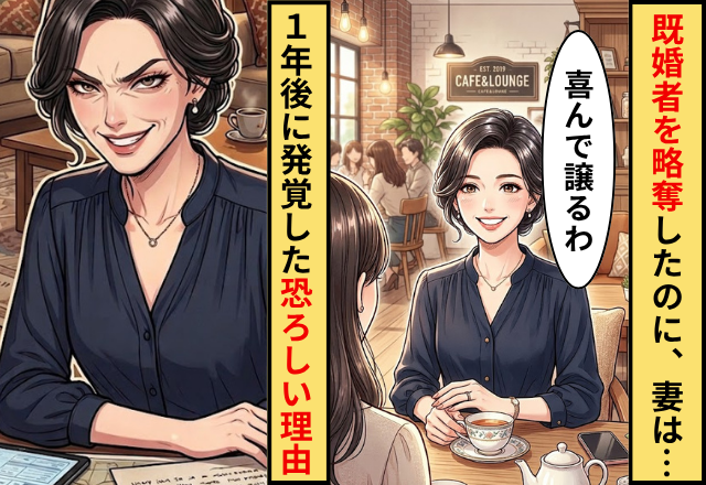 既婚者を略奪した女性。だが相手の妻は「喜んで譲るわ」⇒1年後…夫を譲られた【恐ろしい理由】が発覚