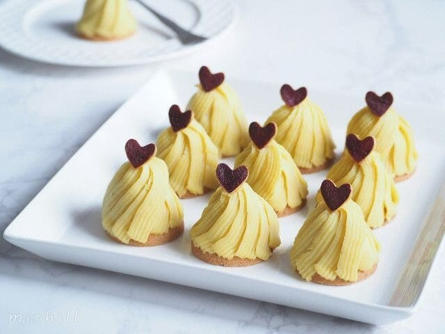 レシピ　サツマイモ　スイーツ　スイーツレシピ　さつまいもと甘栗の時短モンブラン