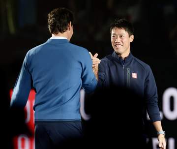 引退した錦織圭の足跡をたたえるイベント開催、来日したフェデラー登場「彼のキャリア、レガシーを祝えてうれしい」【テニス】