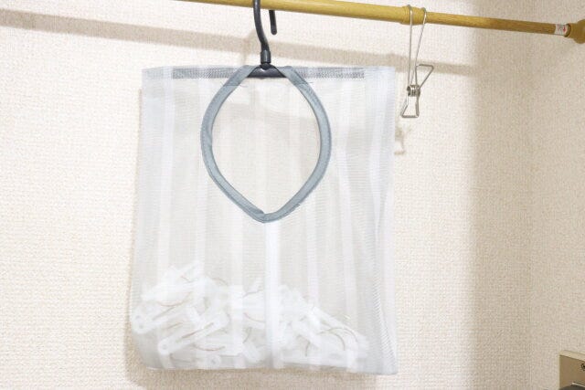 洗濯ピンチネット（ロゴ）　使用例