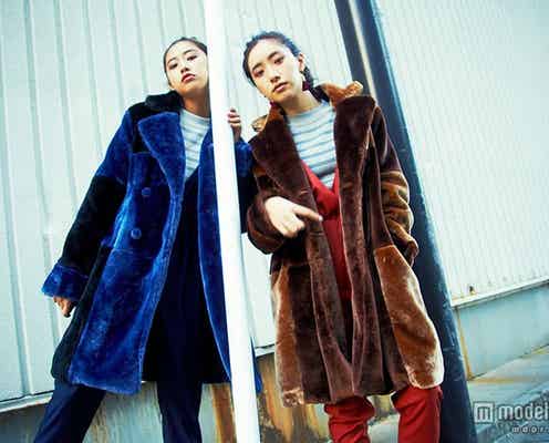 モデル・中田クルミ&みのりが“双子コーデ”を披露