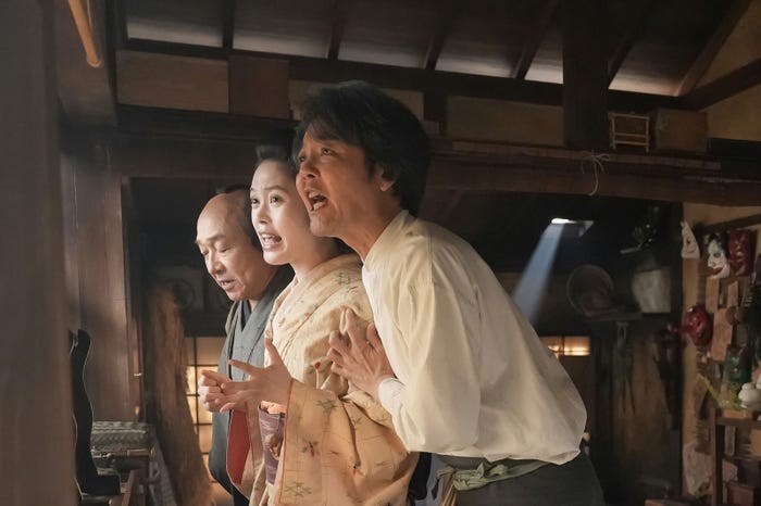 小日向文世、高石あかり、岡部たかし「ばけばけ」第52話(C)NHK