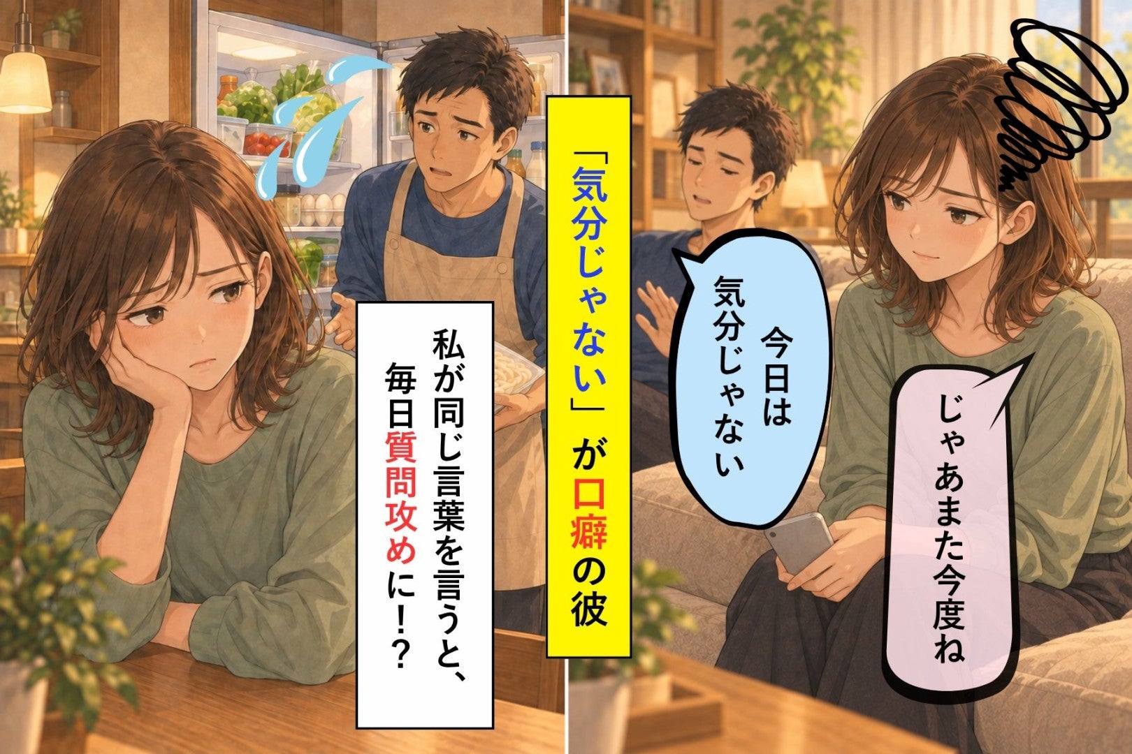 「気分じゃない」が口癖の彼。私が同じ言葉を言った途端、毎日質問攻めにしてきて…