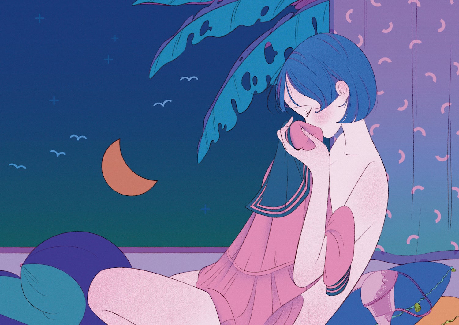 RASUKUが描く女の子（提供写真）