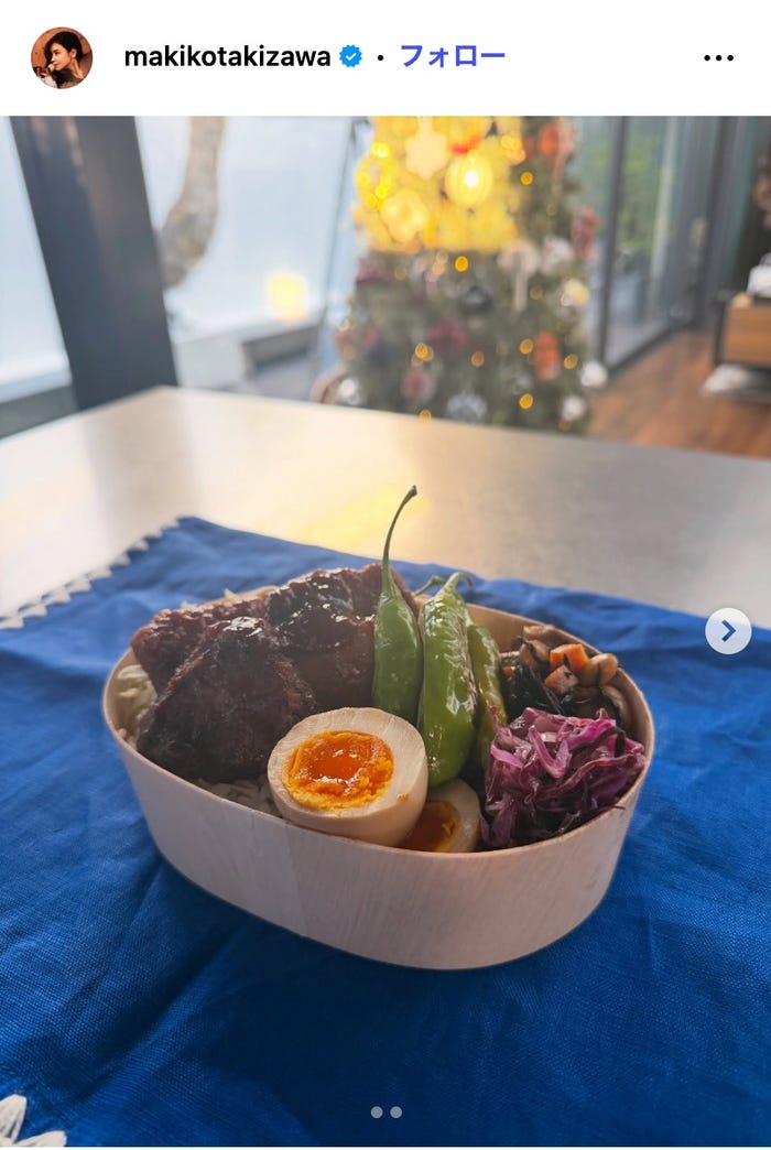 滝沢眞規子Instagramより