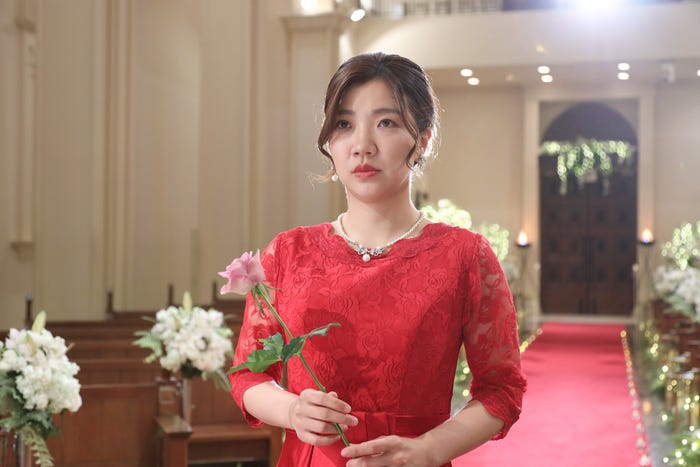 福田麻貴「婚活1000本ノック」第5話より(C)フジテレビ