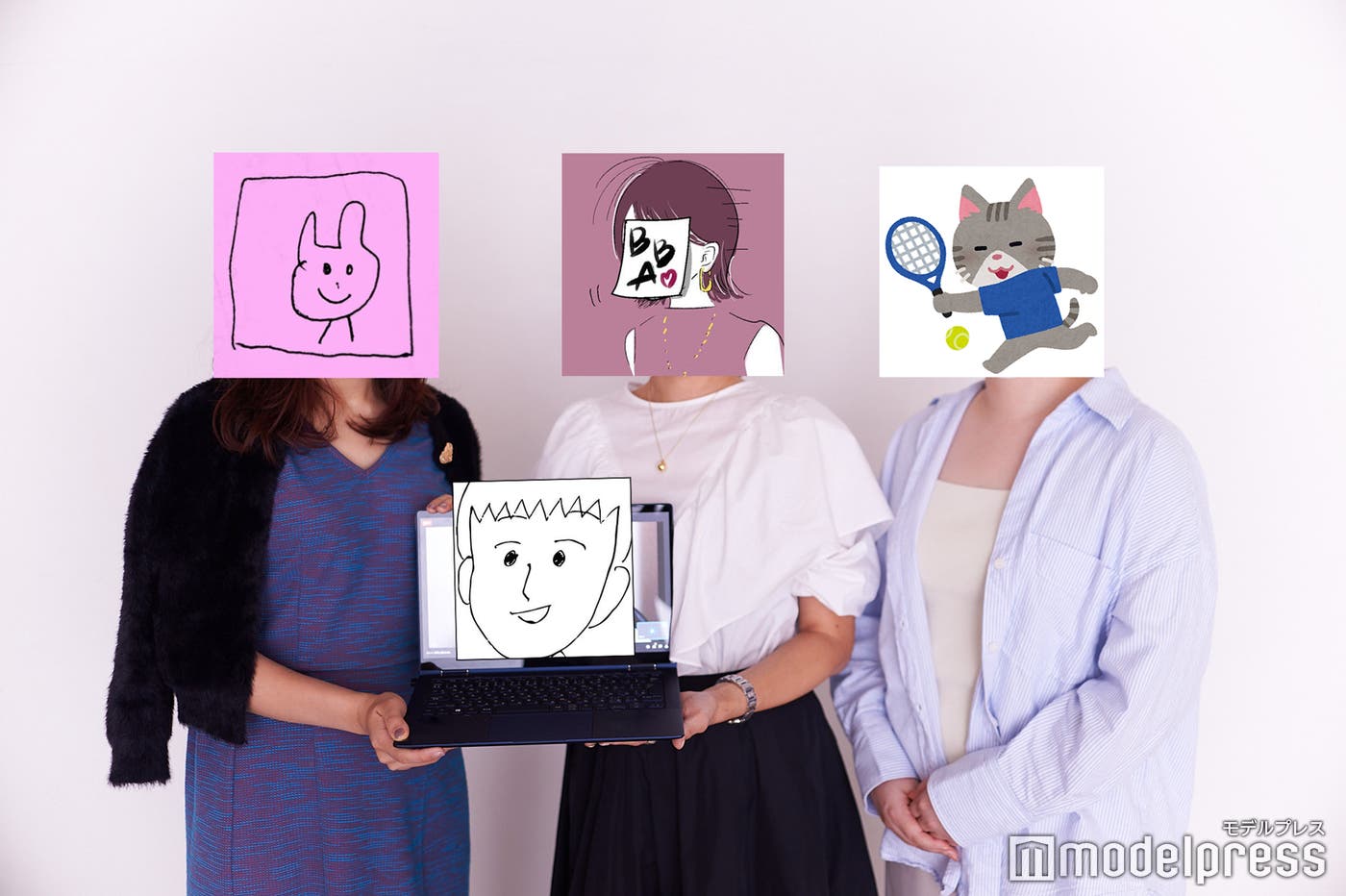 (左から)劇団雌猫のもぐもぐさん、やまとなでし子さん、劇団雌猫のユッケさん、オンライン参加:かんそうさん(C)モデルプレス