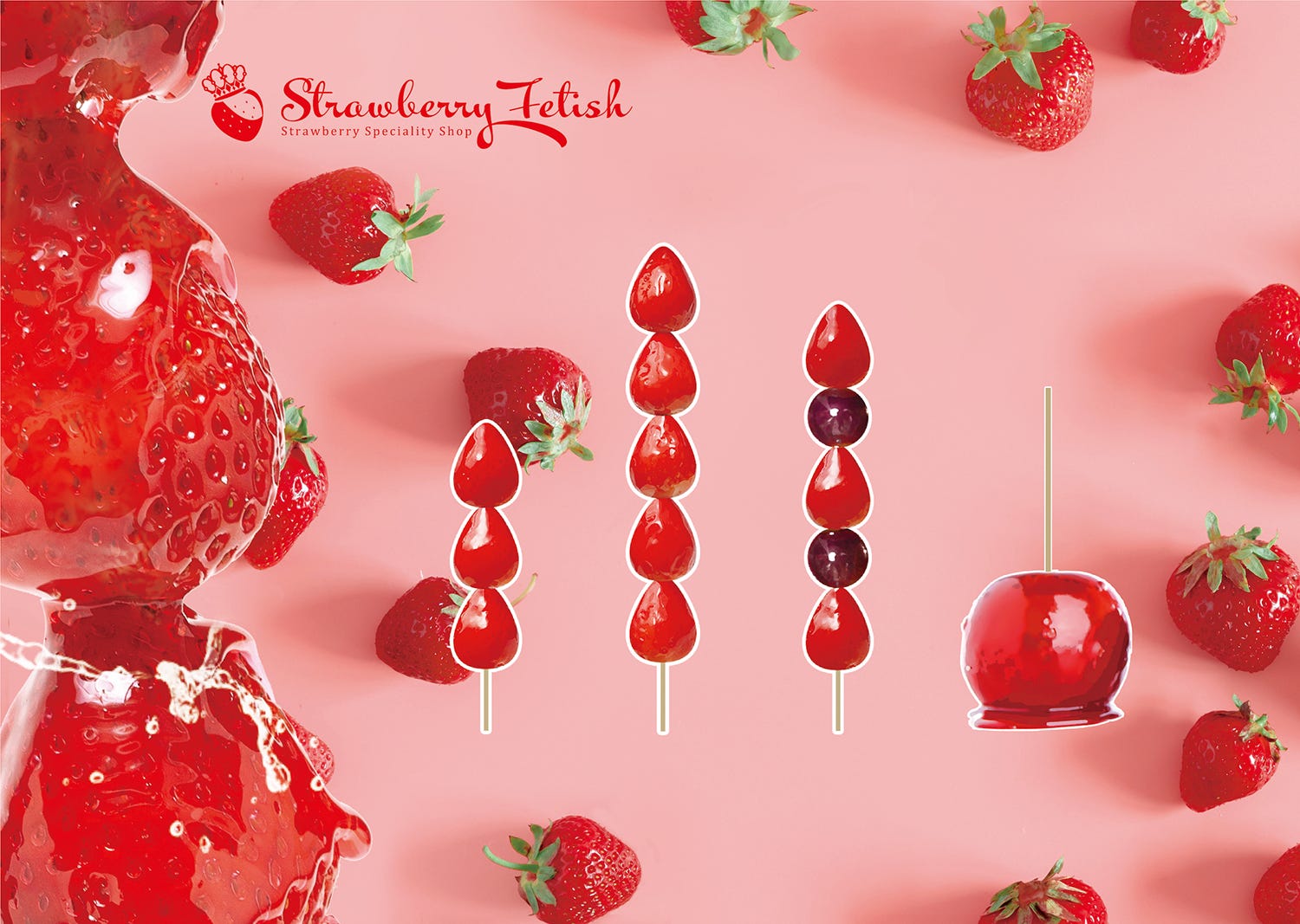 進化系いちご飴&カラフルわたあめ店、福岡・キャナルシティ博多にオープン