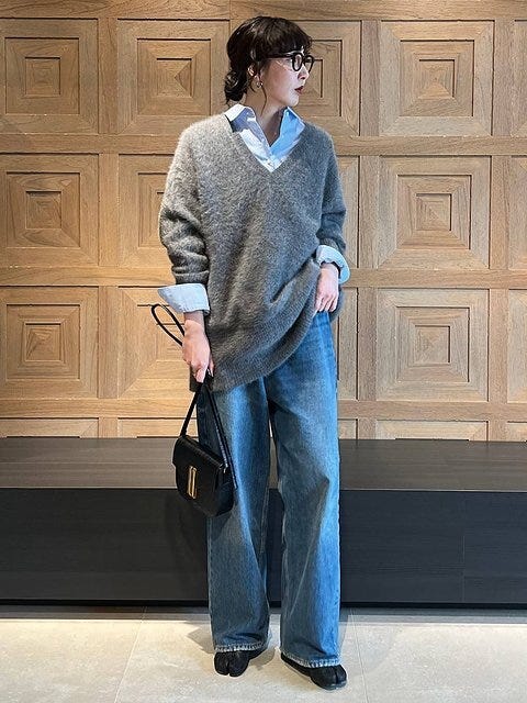 ブルーシャツコーデ4