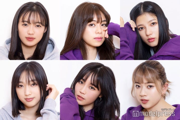 (左上から時計回りに)山口乃々華、佐藤晴美、石井杏奈、武部柚那、鷲尾伶菜、坂東希/E-girls (C)モデルプレス